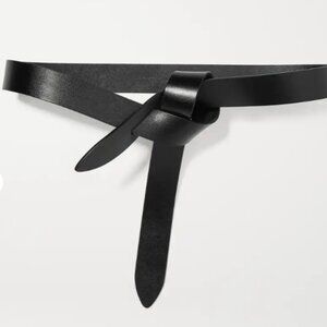 Isabel Marant Lecce Knotted Leather Belt Black Small